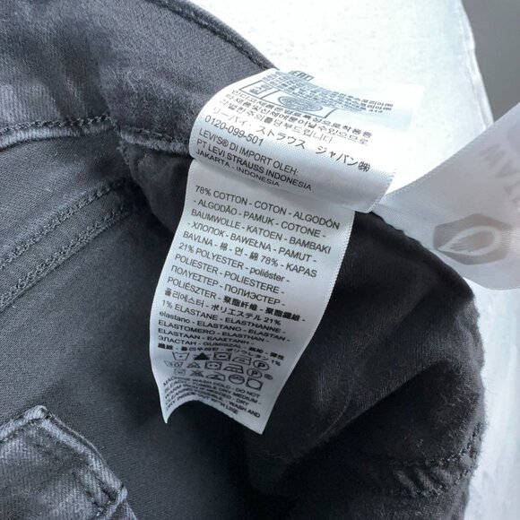 Levi Strauss & Co. 314 Shaping Straight Jeans Womens Denim Black Size 29 - Picture 5 of 10